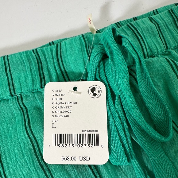 Free People Nati Sheer Shorts in Aqua Combo Size Large NWT - Picture 7 of 7